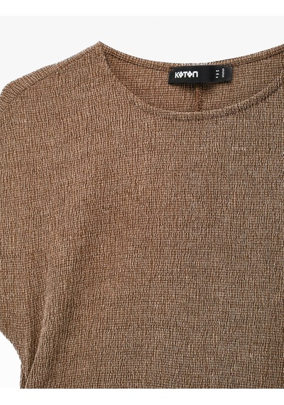 Koton Bürümcük Kumaş Slim Fit Kısa Kollu Bisiklet Yaka Drapeli Dokulu Tişört Kahverengi 6sak50168ek Kahve Koton Bürümcük Kumaş Slim Fit Kısa Kollu Bisiklet Yaka Drapeli Dokulu Tişört Kahverengi 6sak50168ek Kahve