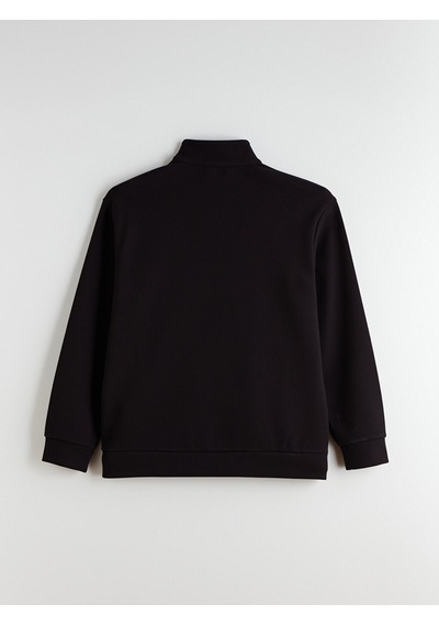 Lcw Vision Kahverengi Fermuarlı Dik Yaka Erkek Kalın Sweatshirt