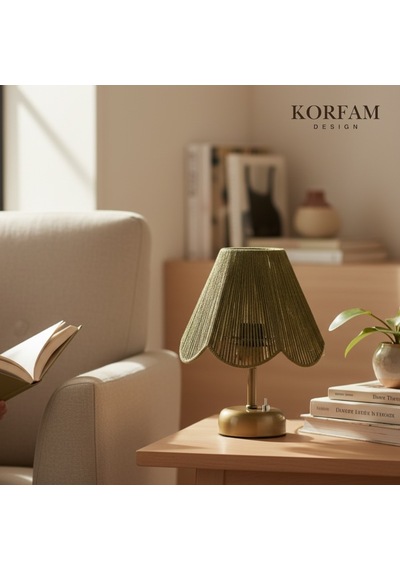 Rosalinda Modeli - Yeşil Çiçek Şeklinde Kablosuz Pilli Masa & Gece Lambası Çok Renkli