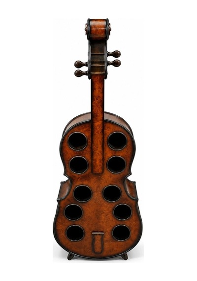 Keman Tasarımlı Ahşap Şaraplık Alk5794 Çok Renkli
