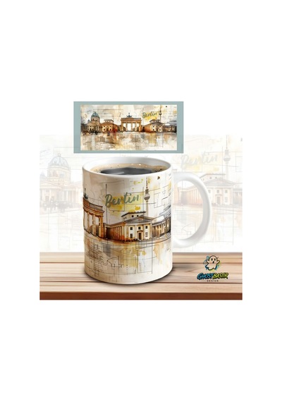 Ghostbastır Design Berlin Kupa Bardak Tek Adet K0515 çok renkli