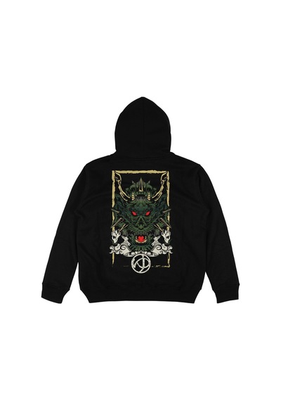 Tarzsokak Devil Siyah Oversize Unisex Kapüşonlu Sweatshirt Hoodie