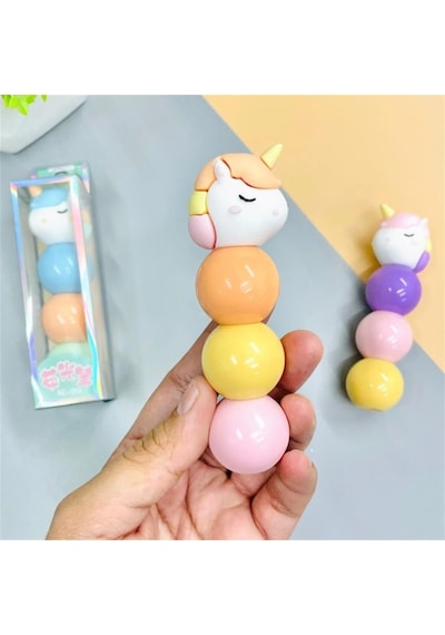Unicorn Fosforlu 3'lü Kalem Seti Renkli