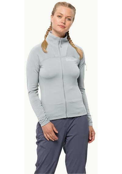 Jack Wolfskin 1710981 6709 Prelight Fz W Cool Grey Kadın Outdoor Polar 001