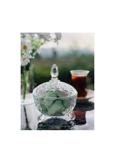 Hubrendy Tedarik Kristal Şekerlik Desenli Ayaklı Royaleks-81196 1456034