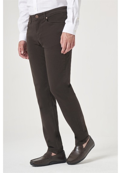 İmza Kahverengi 5 Cep Gabardin Slim Fit Pamuklu Denim Jean Kot Pantolon 1003260317 Koyu Kahverengi İmza Kahverengi 5 Cep Gabardin Slim Fit Pamuklu Denim Jean Kot Pantolon 1003260317 Koyu Kahverengi