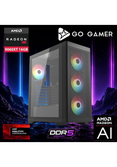 Go Gamer AE407D R7-7700 64 GB 2 TB SSD RX9060XT 16 GB 27" Free Dos Oem Paket Masaüstü Oyuncu Bilgisayarı