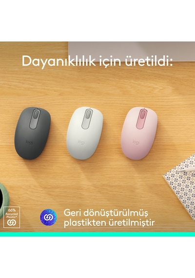 Logitech M196 Bluetooth Kablosuz Kompakt Pc Ve Mac İle Uyumlu Mouse - Pembe