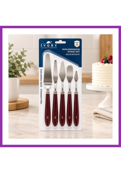 Bezos 5 Parça Pasta Spatulası Bty Çok Renkli