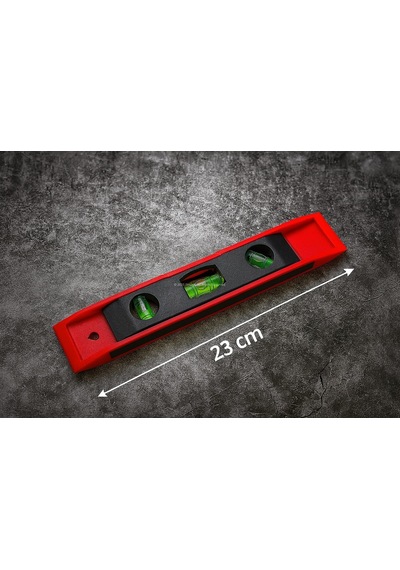 Proalet Mini Su Terazisi, 23 Cm, Mıknatıslı, Kompakt Su Terazisi,