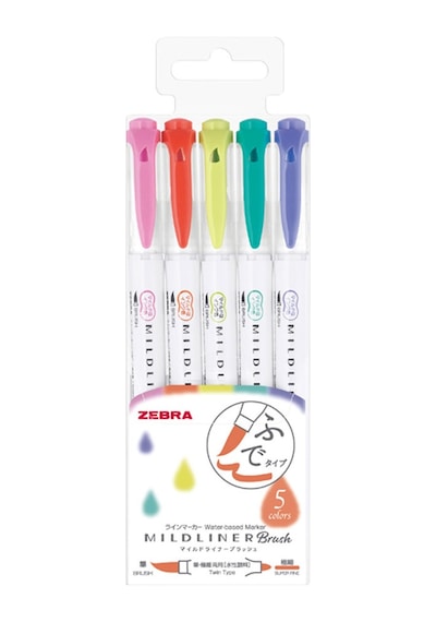 Zebra Mildliner Brush Pen Kalem Seti Wft8-5C-Hc