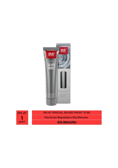 Splat Special Silver Frost Aktif Gümüş Beyazlatıcı Jel Florürsüz Diş Macunu 75 Ml