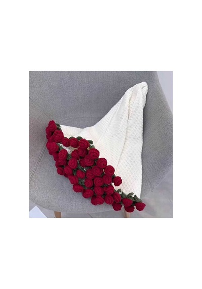Çiçekli Battaniye, Şal Buket Battaniye Buketli Battaniye , Buket Şal Çapı 70cm