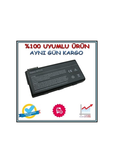 MSI Uyumlu Cx705 Batarya Pil
