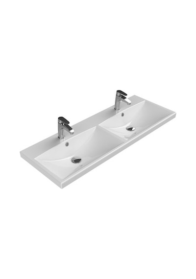 Çift Hazneli 120 Cm Etajerli Lavabo İle Geniş Alan Kullanımı 508 Yeşil