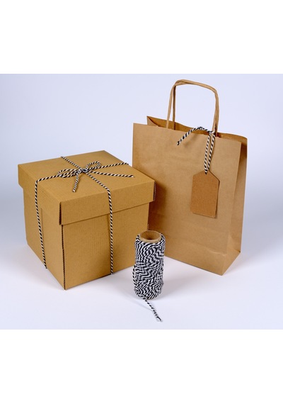 Hediye Paketleme İpi, 200 Gr Siyah-beyaz Ambalaj, Marteniçka Ipi,