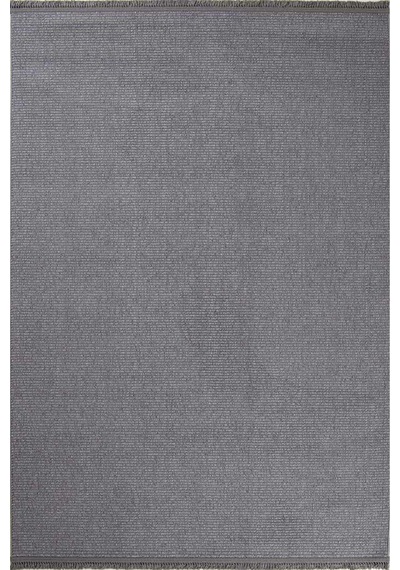 Sareno 191102 Gri - Koyu Gri Düz Dokulu Modern Halı Gri
