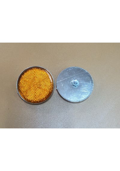 Yuvarlak Nikel Sarı Reflektör 2 Adet 6mm Vidalı