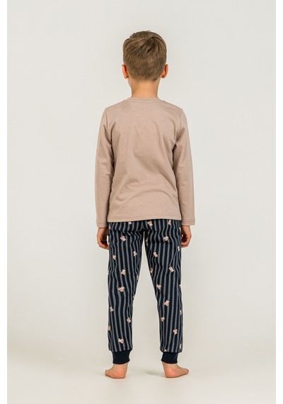 Rolypoly 3870 %100 Pamuk Uzun Kol Erkek Çocuk Pijama Takımı Kum Beji Rolypoly 3870 %100 Pamuk Uzun Kol Erkek Çocuk Pijama Takımı Kum Beji