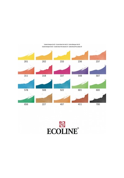 Talens Ecoline Brush Pen 20Li Set 9004