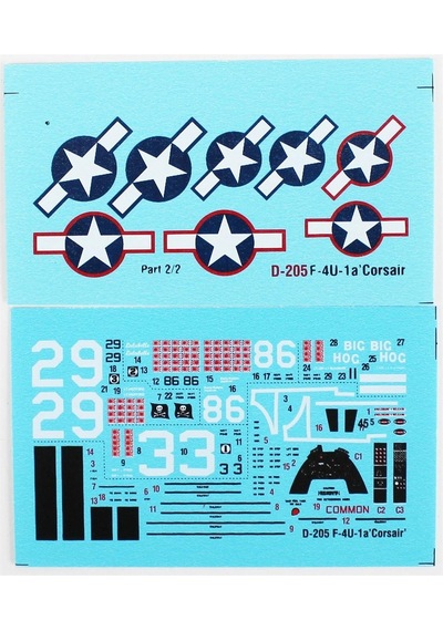 Mistercraft D205 1/72 F-4u-1a Corsair Savaş Uçağı Plastik Model Kiti-49628
