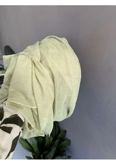 Aminenesil Modakaşmir Açık Yeşil Bambu Şal Mint