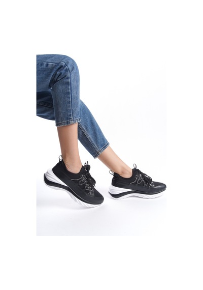 Paula Kadın Bağcıklı Rahat Ve Şık Casual Streç Sneaker 001
