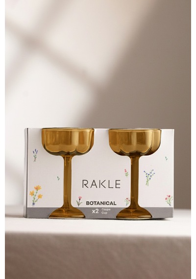 Rakle Botanical 2'li Cup Dondurmalık Seti Hardal 210 Cc Renkli