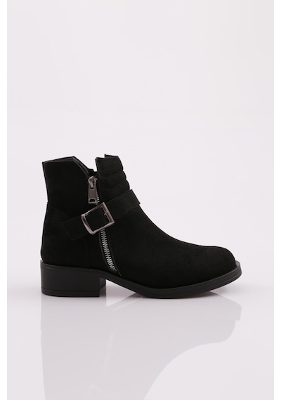 Dgn 4004-2164-22k Kadin Kemerli Topuklu Bot 4004-2164-R1680 Siyah