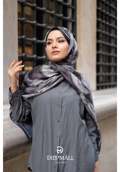 Mimiyum Authera Desen Soft Şal Siyah