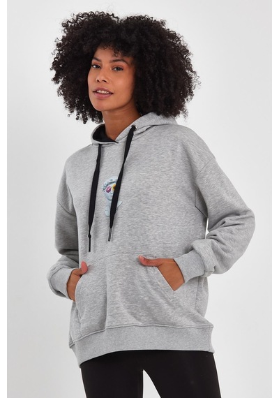Alexander Gardi Alexandergardı Baskılı Kapüşonlu Comfort Fit Sweatshırt E22-757a-04 001