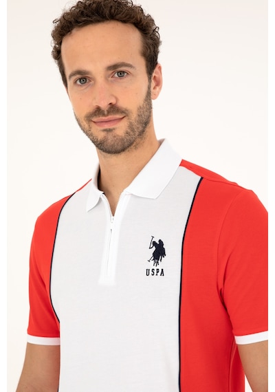 U.S. Polo Assn.  Erkek Regular Fit Polo Yaka Kırmızı Tişört 50281945-VR030