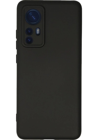 Xiaomi Mi 12 Kılıf Nano İçi Kadife Silikon - Siyah Düz Renkli