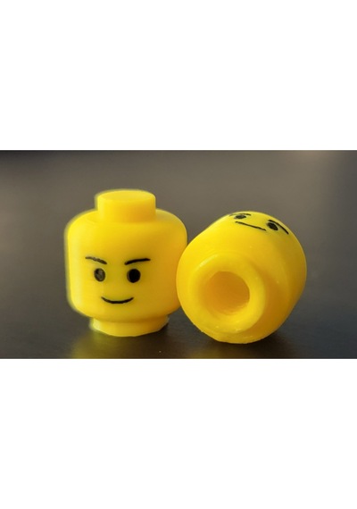 Lego Brick Head Sarı Gülen Yüzlü Blok Oyuncak Kafa Tasarımlı 4 Adet Oto Sibop Kapağı