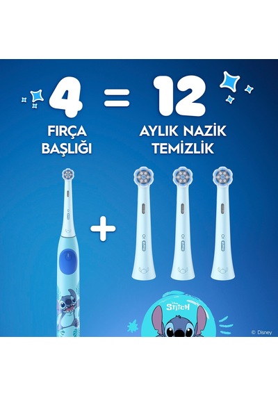 Oral-b Io Çocuk 6+ Stitch Diş Fırçası Yedek Başlığı 4 Adet