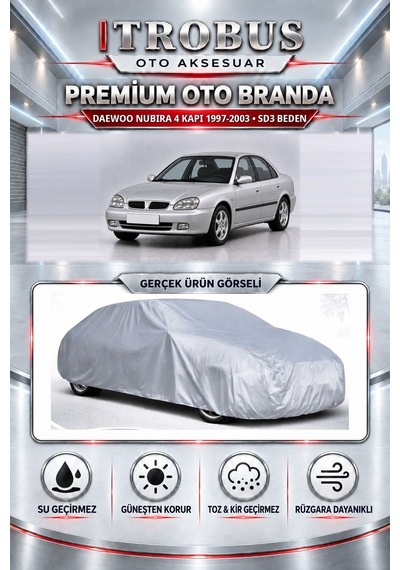 Daewoo Nubira 4 Kapı 1997-2003 Uyumlu Premium Araba Brandası Oto Branda Sd3 Beden