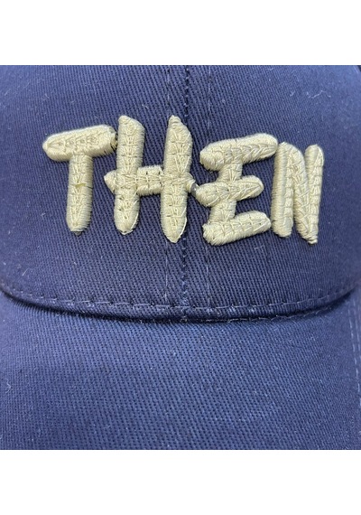 Then Özel Nakışlı Gabardin Kumaş Unisex Cap Şapka Lacivert