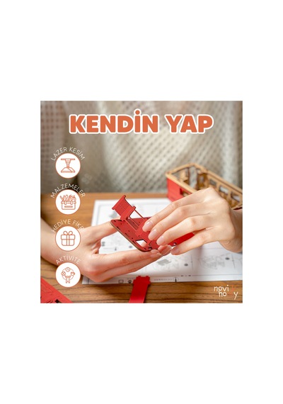 Minyatür Maket Ev Kitaplık Dekorasyonu Led Aydınlatmalı Maket Ev