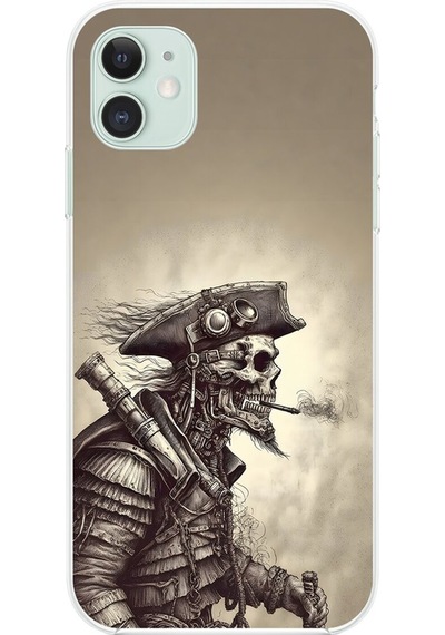 Apple Uyumlu iPhone 11 Şeffaf Kılıf Pirate 1 Tasarımlı
