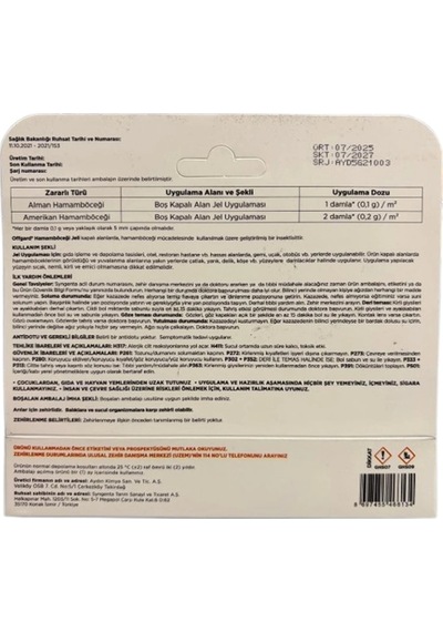Syngenta Offgard Hamamböceği Jeli 5g