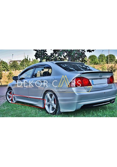Dekorcars Honda Civic Fd6 Mügen Marşpiyel Sağ Sol Takım Fiberglass Boyasız