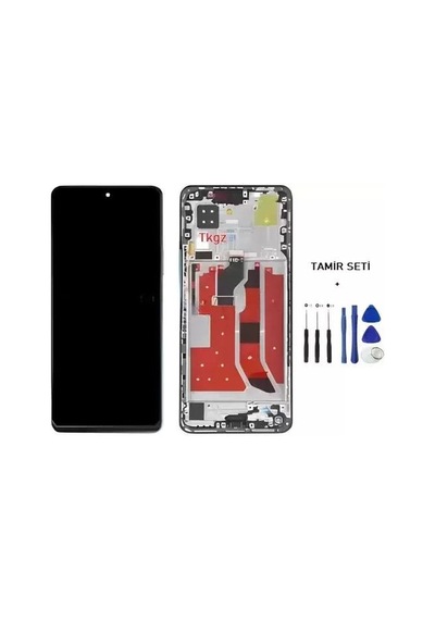 Tkgz - Nova 9se Uyumlu Lcd Ekran Dokunmatik Reyze Servis Lcd Mavi Full Çıtalı + Tamir Kiti