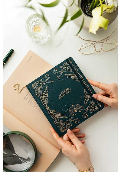 Charmlı Reading Journal - Okuma Günlüğü 18 X 20 Cm Koyu Yeşil