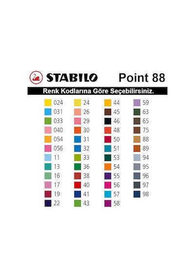 Stabilo Point 88 Fine 0.4 MM Keçe Uçlu Kalem 88 1 Adet