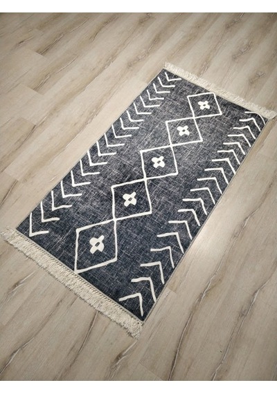 Yamalıhome Style H2309Gri Antrasit Baskı Kilim 80X150 Cm