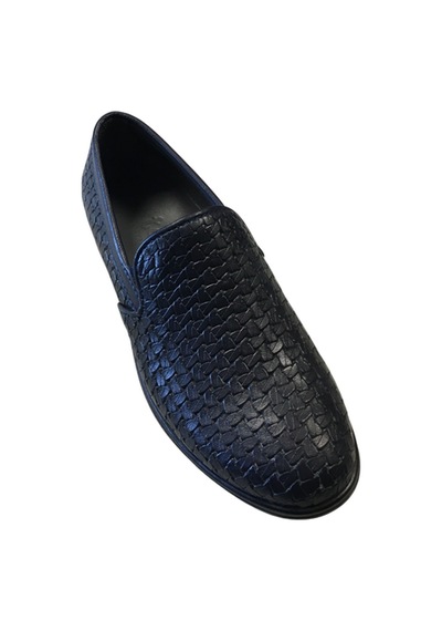 Rks Shoes Erkek Çocuk Örgü Desenli Siyah Loafer Ayakkabı