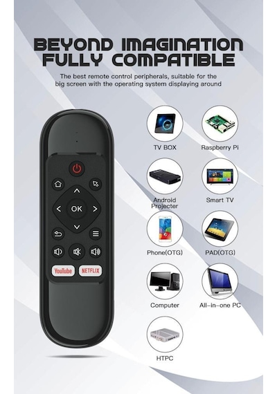 Wechip H6 Mini Uzaktan Kumanda Kablosuz Smart Tv Android Tv Box İçin