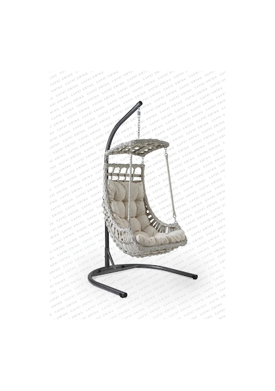 Capri Swing Alaçatı Tekli Rattan Bahçe Salıncağı Balkon Salıncağı 001