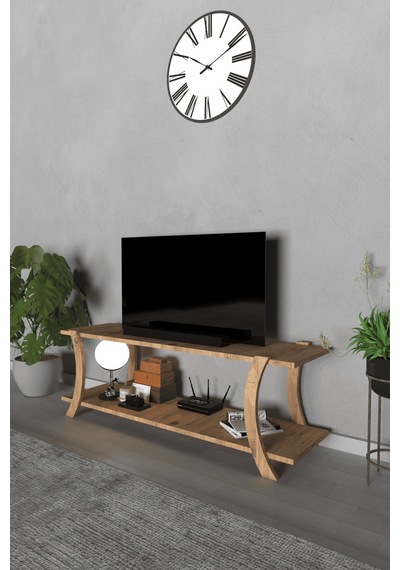 Lavellan Liva Modern Tv Sehpası Çift Katlı Fonksiyonel Televizyon Ünitesi Atlantik Çam Lavellan Liva Modern Tv Sehpası Çift Katlı Fonksiyonel Televizyon Ünitesi Atlantik Çam