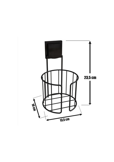 Buççin Online Mağaza Decor-tel Sihirli Yapışkanlı Yuvarlak Hazneli Magic Wc Kağıtlık Metal Siyah Çok Renkli